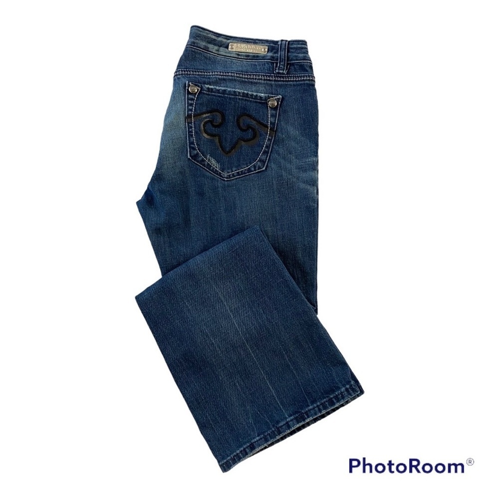 Rerock For Express Women Bootcut Jeans Medium Blue 12S